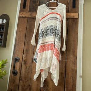 Free People Long Sleeve Knitted dress size small.